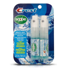 Two Crest Breath Mist with Scope peppermint bottles (7 mL each)