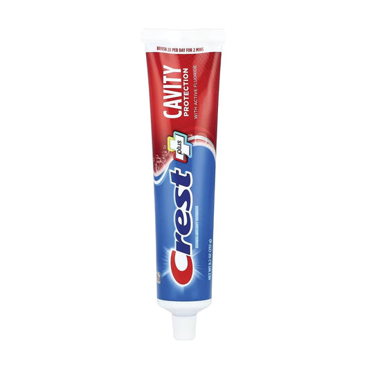 Crest Cavity Protection Toothpaste tube with mint flavor on white background