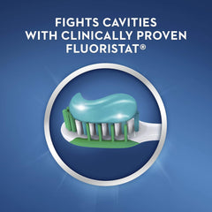 Toothpaste applies smoothly across teeth and gums
