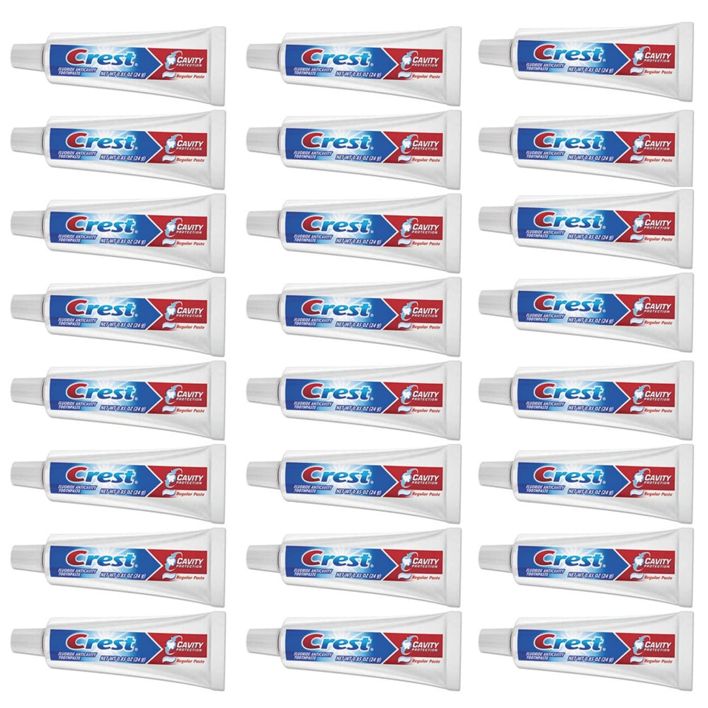 Crest Cavity Regular Toothpaste travel-size tube, 0.85 oz, pack of 24