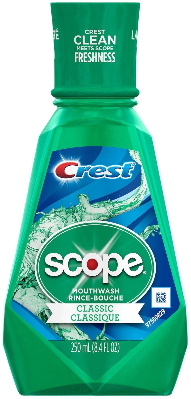 Crest Classic Mouthwash Original Formula 250 ml bottle front view