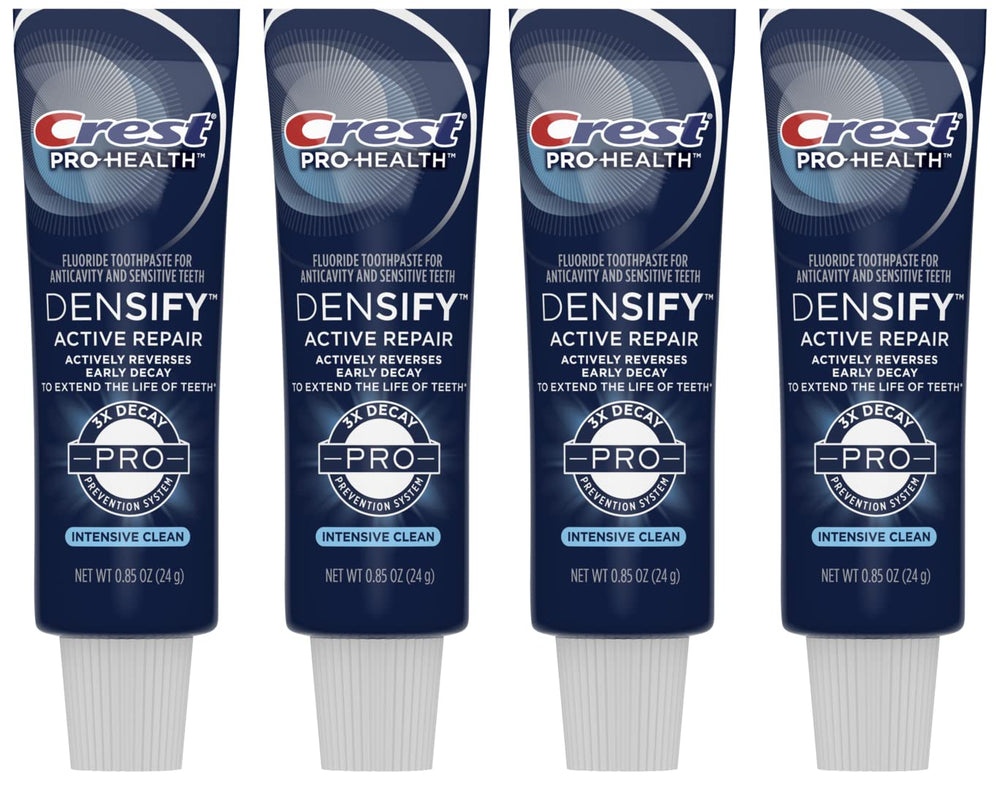 Crest Densify PRO-Health Intensive Clean toothpaste travel-size tubes, pack of 4