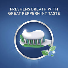 Minty Crest Fresh & White Toothpaste tube with packaging