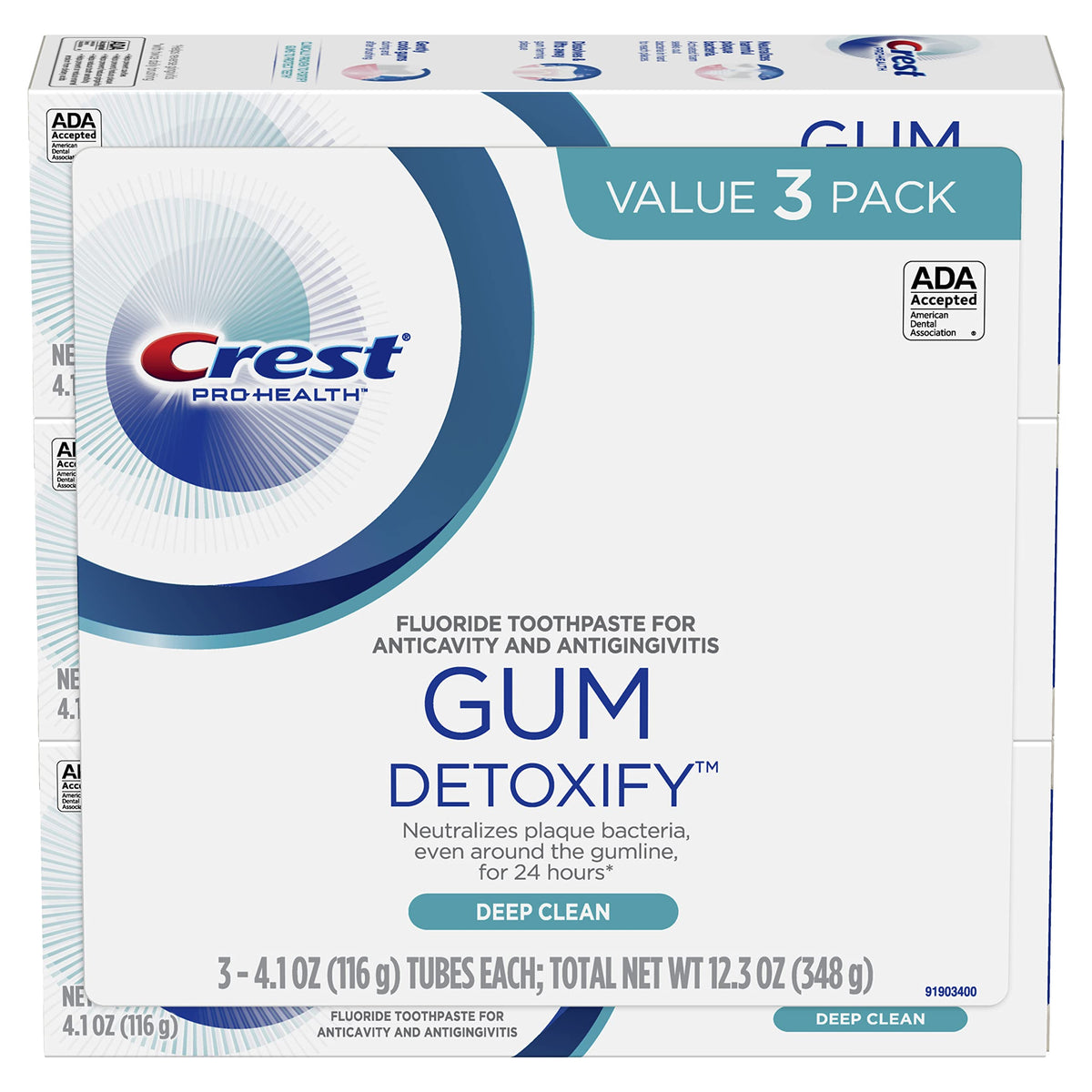 Hero image of Crest Gum Detoxify Deep Clean Toothpaste 4.1 oz pack of 3