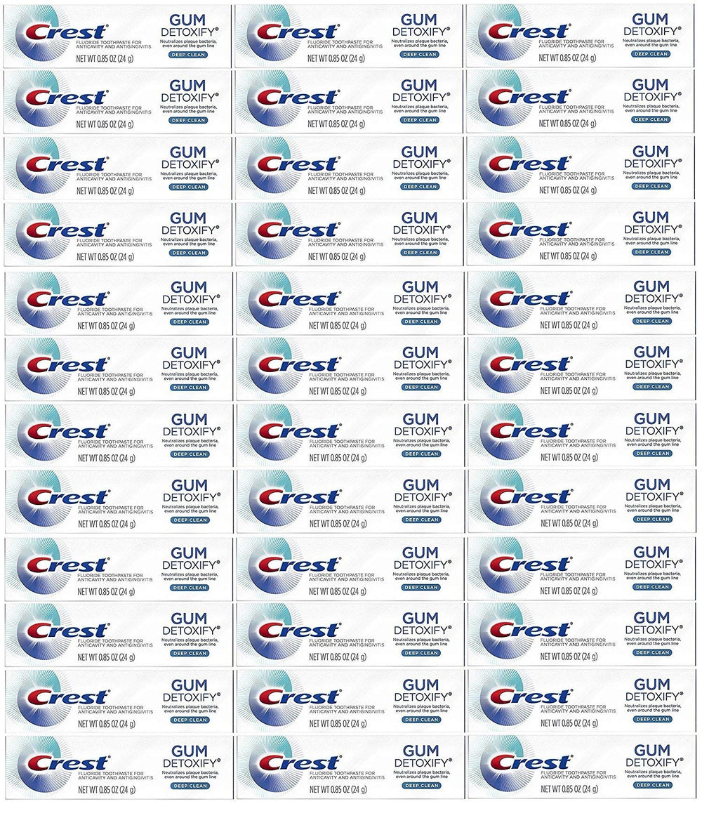 Crest Gum Detoxify toothpaste travel-size tube, 0.85 oz, deep clean