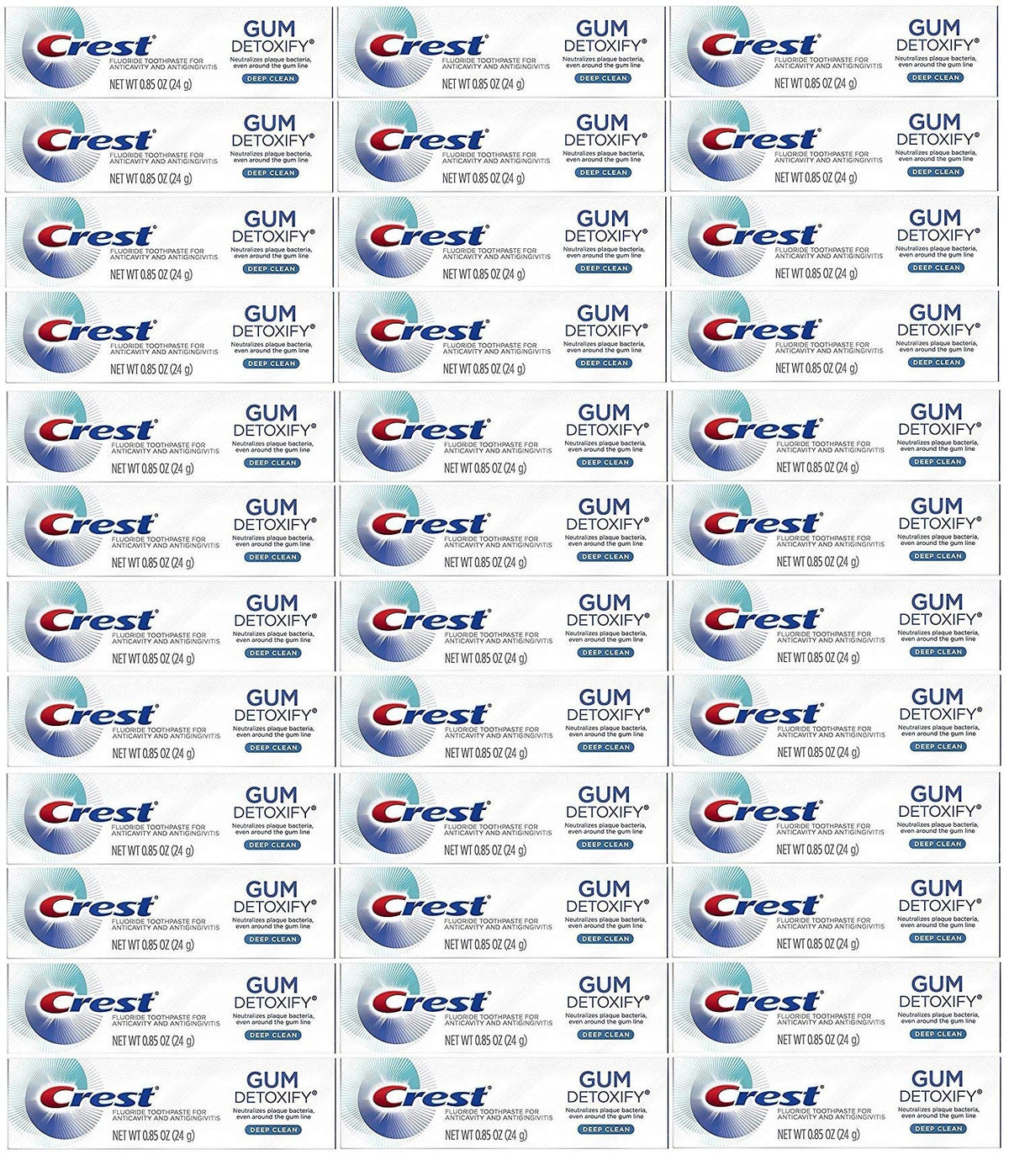 Crest Gum Detoxify toothpaste travel-size tube, 0.85 oz, deep clean