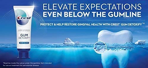 Crest Gum Detoxify toothpaste label with ingredients