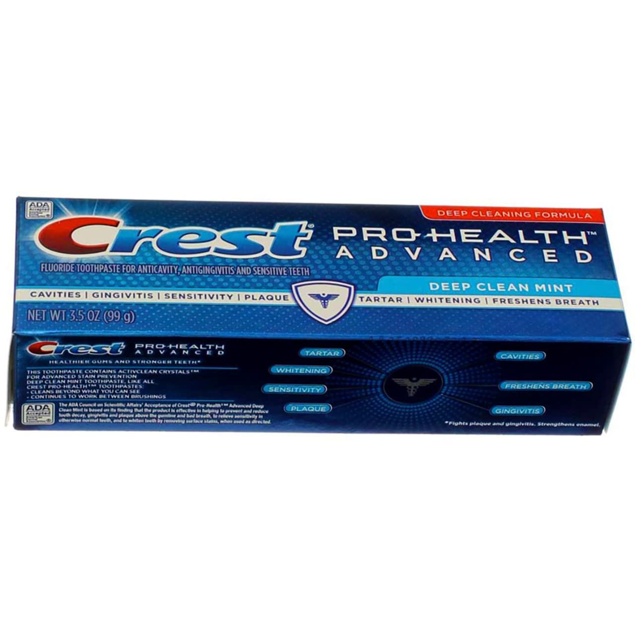 ADA Seal of Acceptance on Crest Pro-Health toothpaste