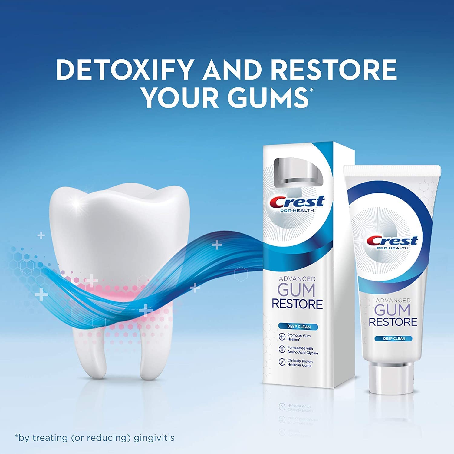 Three Crest Pro-Health toothpaste tubes arranged for display