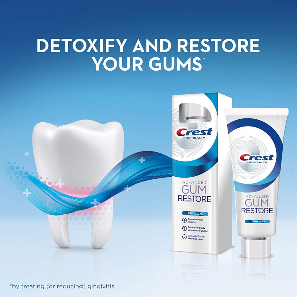 Three Crest Pro-Health toothpaste tubes arranged for display