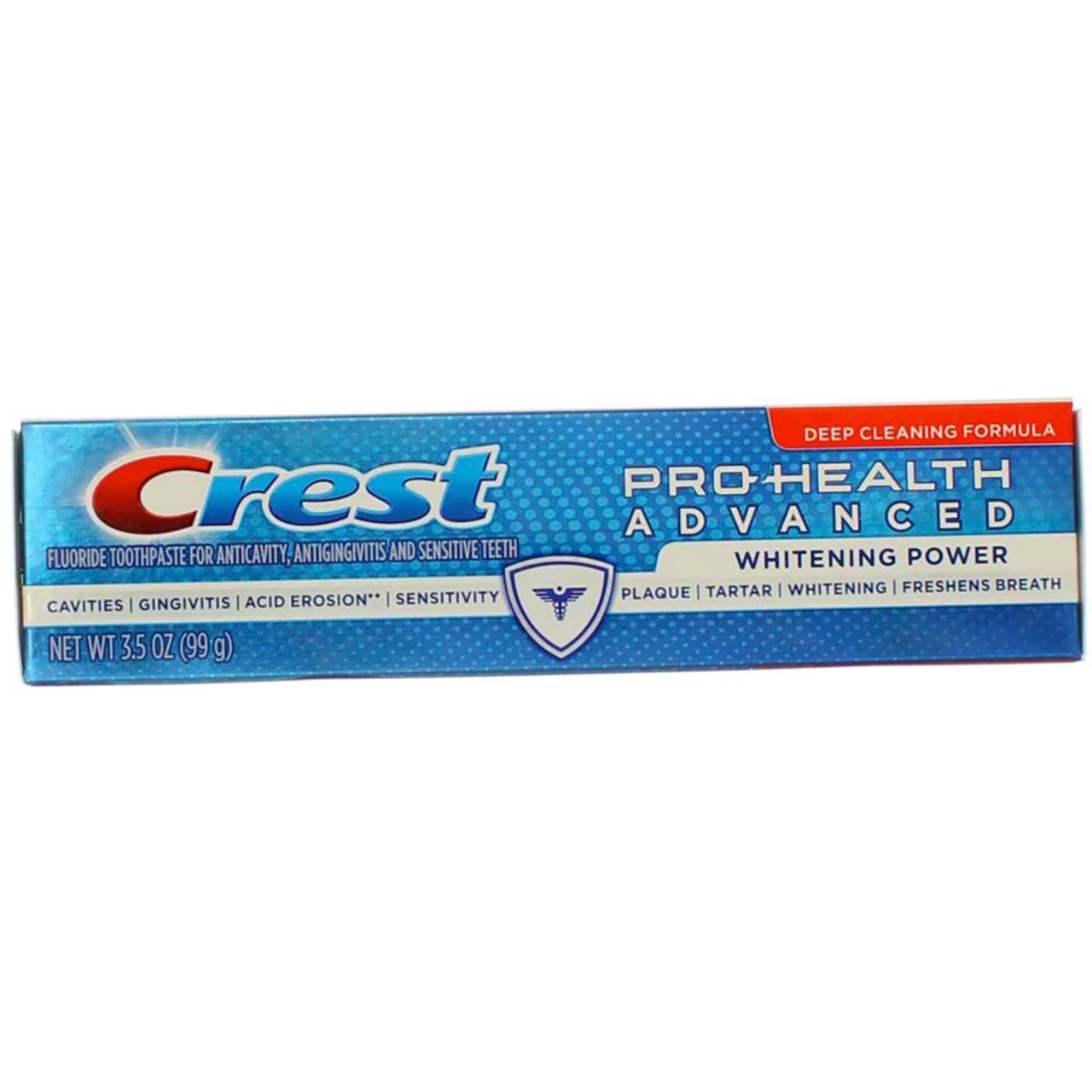 Packaging for Crest Pro-Health Advanced Whitening toothpaste 3.5 oz