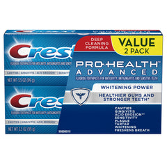 Crest Pro-Health Advanced Whitening Toothpaste Twin Pack – front view with two tubes