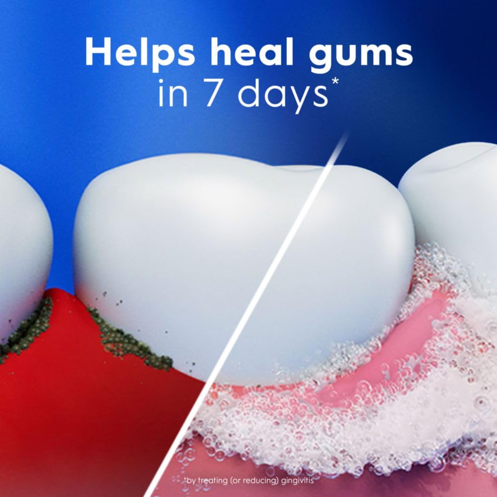 Amino acid glycine formula highlighted for gum healing in Crest toothpaste