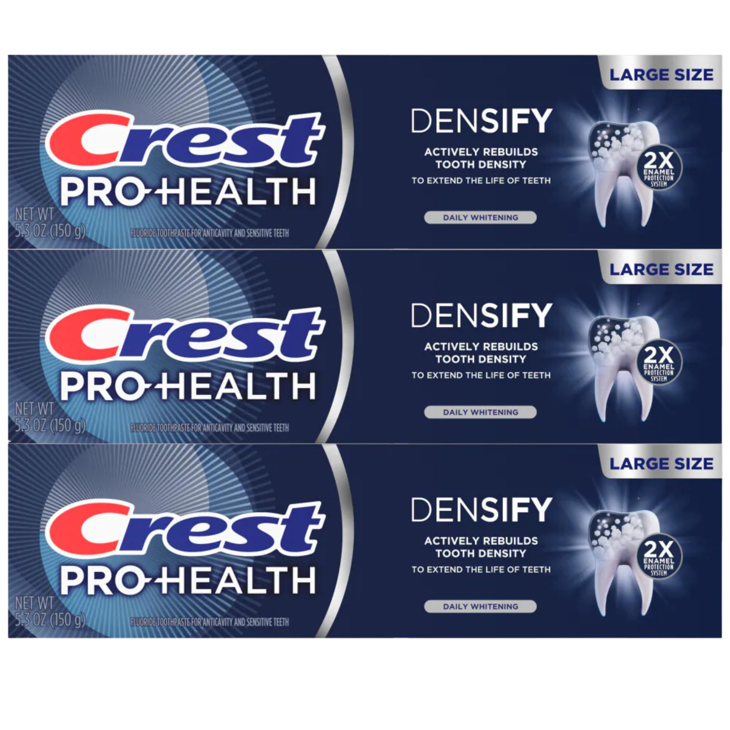 Crest Pro-Health Densify toothpaste 5.3 oz pack of three tubes