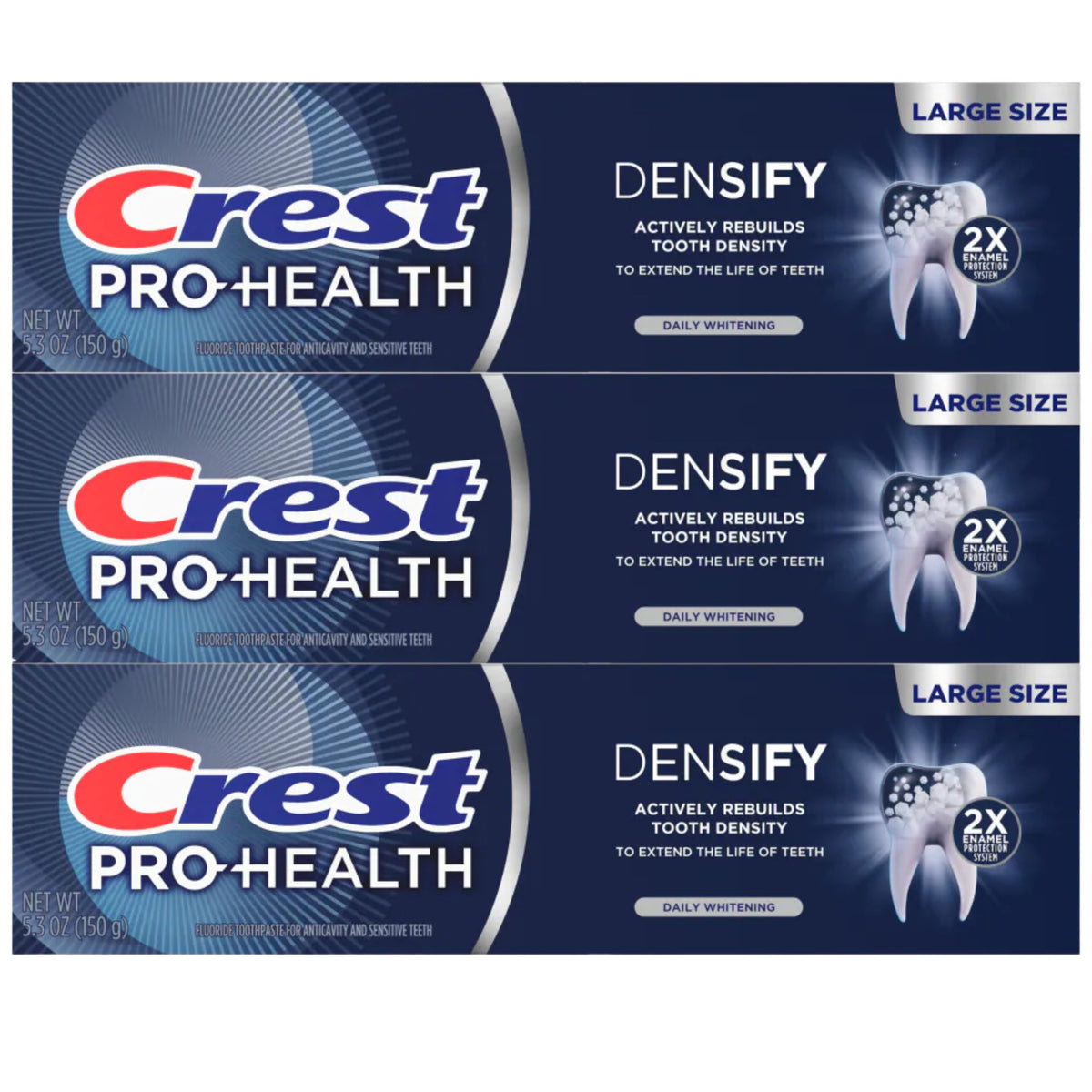 Crest Pro-Health Densify toothpaste 5.3 oz pack of three tubes
