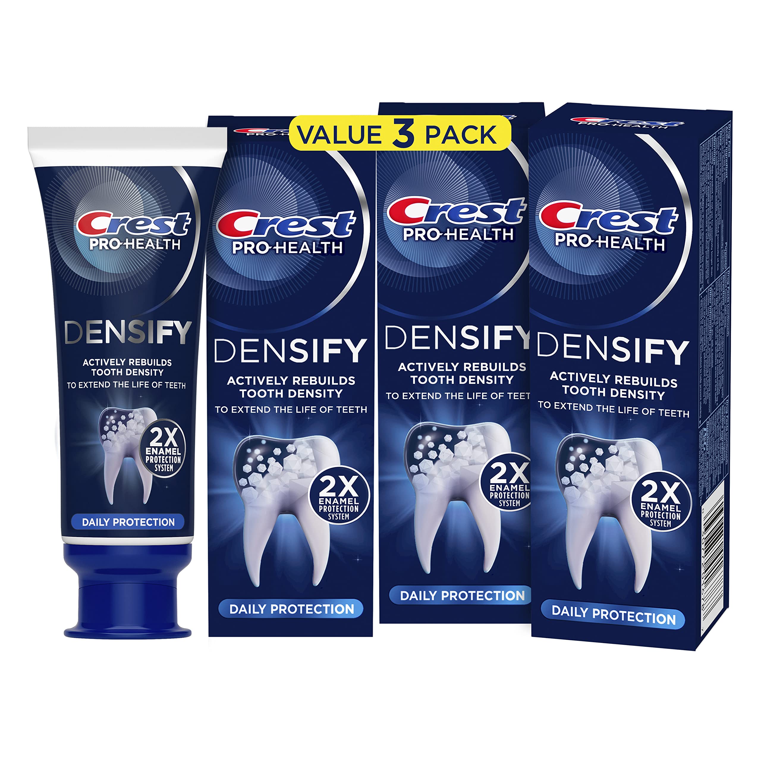 Crest Pro-Health Densify 3-pack toothpaste front view