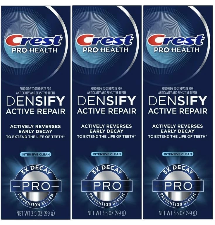 Front view of Crest Pro-Health Densify Intensive Clean toothpaste 3.5 oz pack of 3