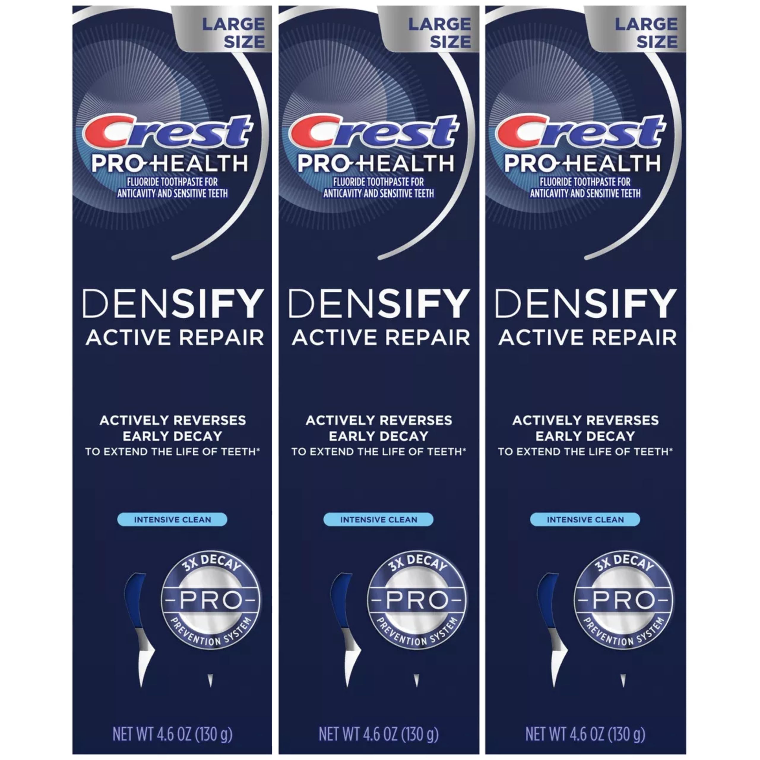 Crest Pro-Health Densify Toothpaste Intensive Clean Pack of 3 packaging
