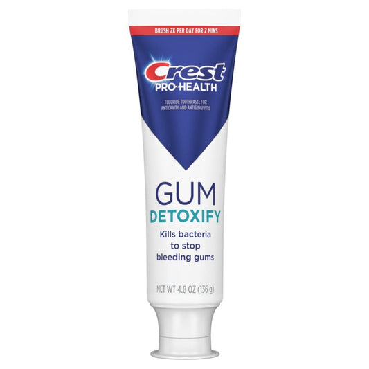 Front view of Crest Pro-Health Gum Detoxify Deep Clean Toothpaste 4.8 oz tube