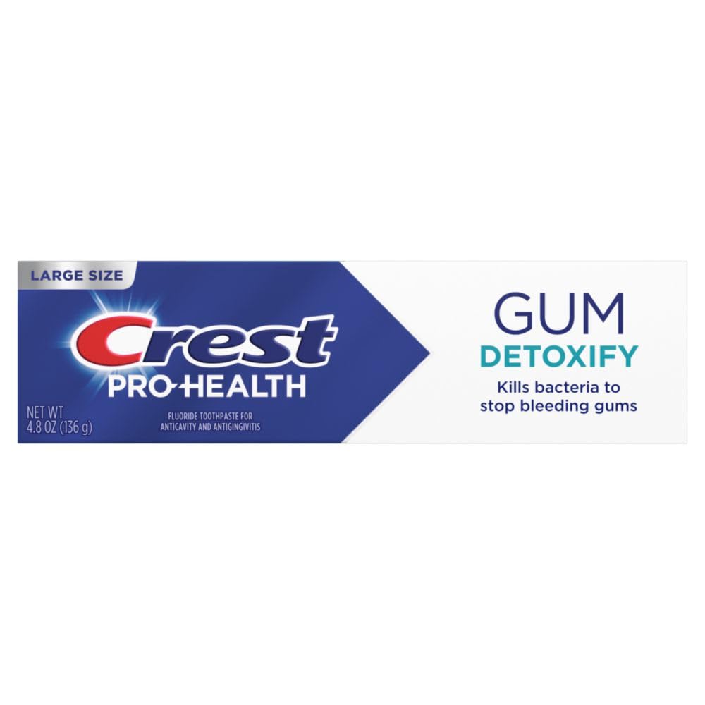 Side view of Crest Pro-Health Gum Detoxify toothpaste tube