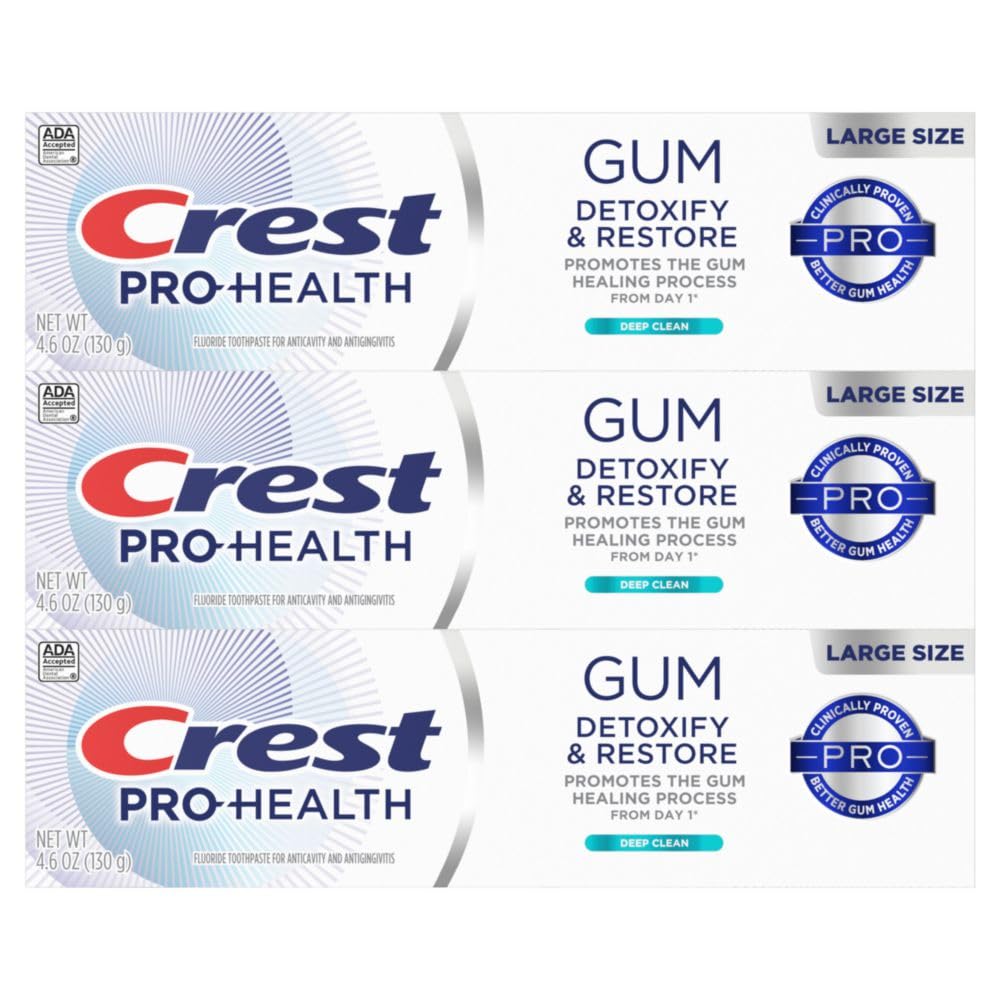 Close-up of gums healing with Crest Pro-Health toothpaste