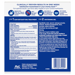 Step 2 whitening improvement graphic for Crest 2-step system