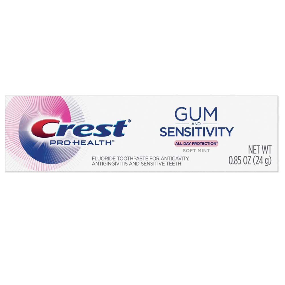 Crest Pro Health Gum and Sensitivity toothpaste Soft Mint 8-pack back view