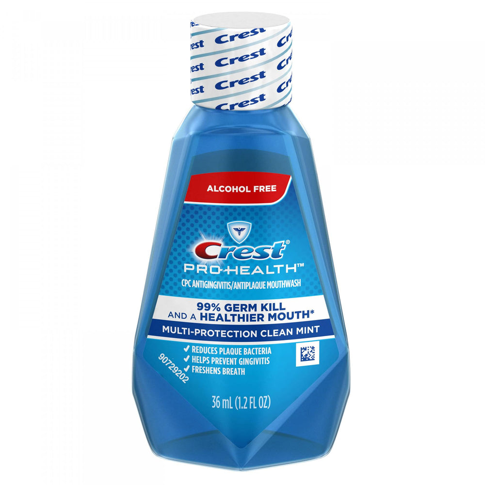 1.22 oz Crest Pro-Health travel-size bottle with Clean Mint label