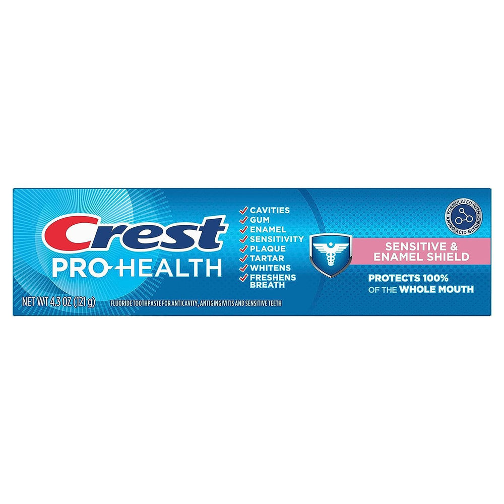 Gum health and enamel protection concept with Crest toothpaste