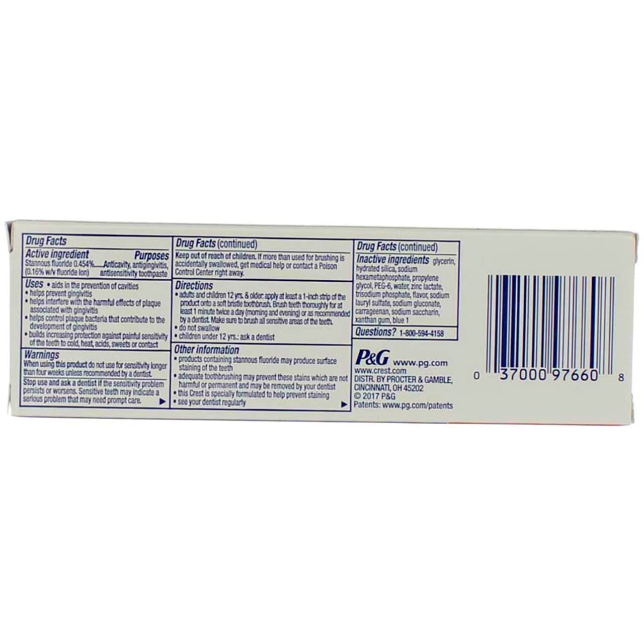 Pack shot showing Crest Pro-Health 3-pack toothpaste