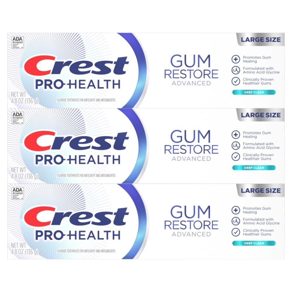 Close-up of Crest branding on toothpaste tube