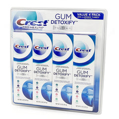 Crest Pro Health Ultra Gum Detoxify Toothpaste 4-pack box on display