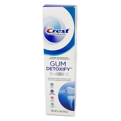 Front view of Crest Pro Health Ultra Gum Detoxify toothpaste label (5.2 oz)