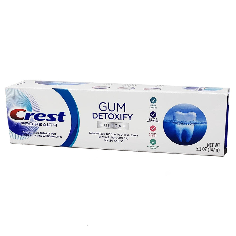 Product image showing Crest Pro Health Ultra Gum Detoxify 4-pack packaging