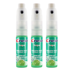 Crest Scope Mint Breath Mist 3-Pack side view showing spray nozzle