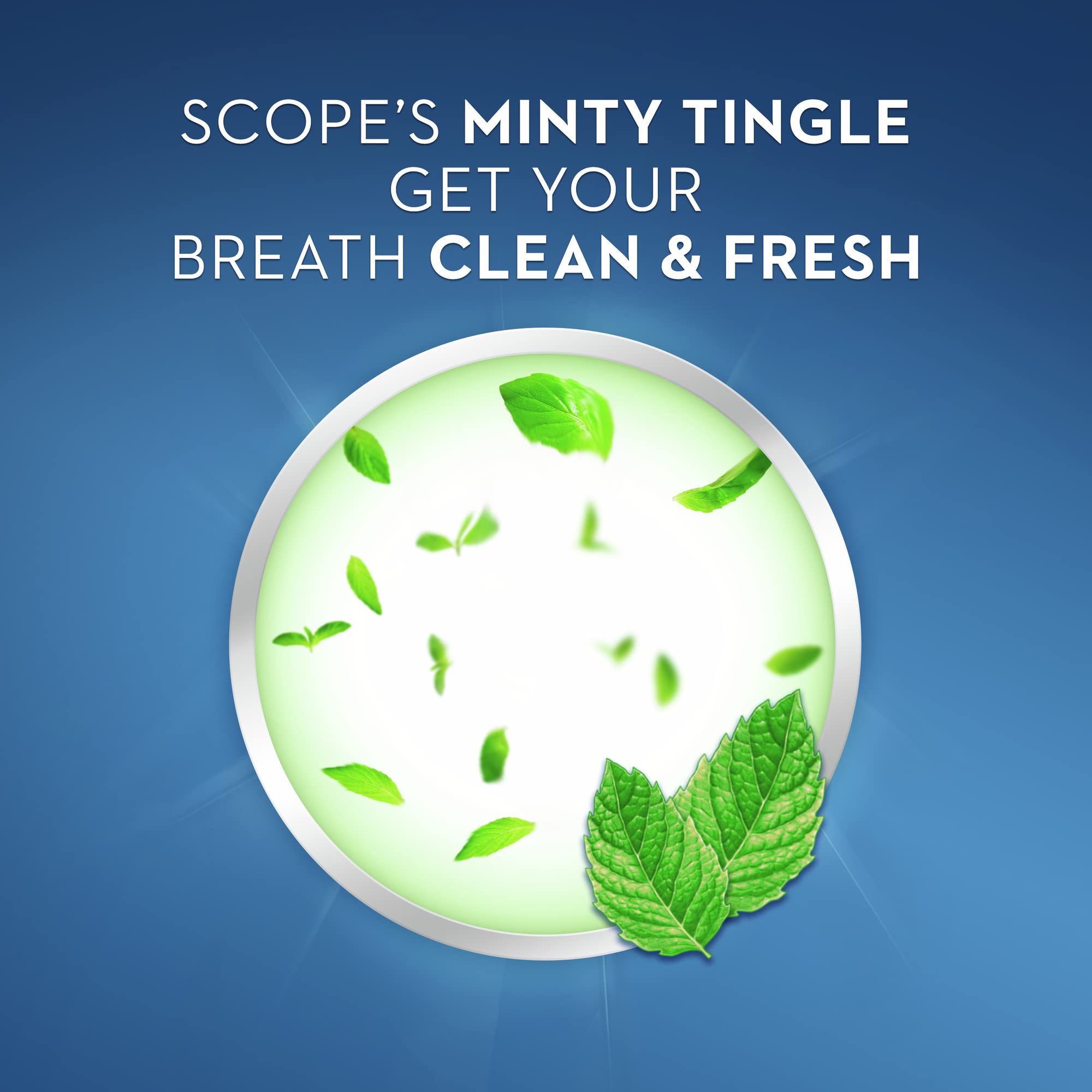 Crest Scope Classic Original Mouthwash bottle back label view (16.9 fl oz)