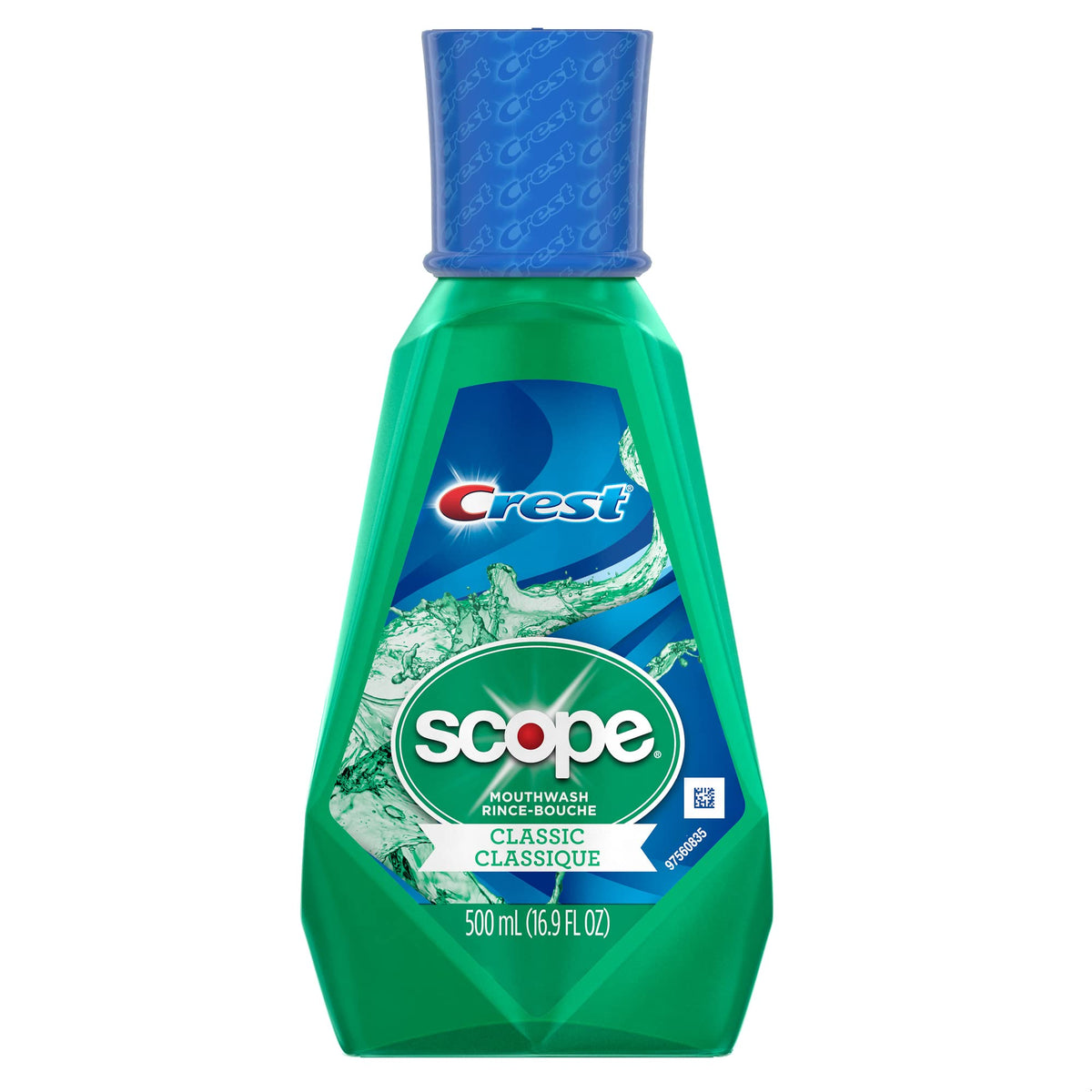 Crest Scope Classic Original Mouthwash bottle front view (16.9 fl oz)