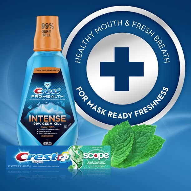 Crest and Scope logos on packaging
