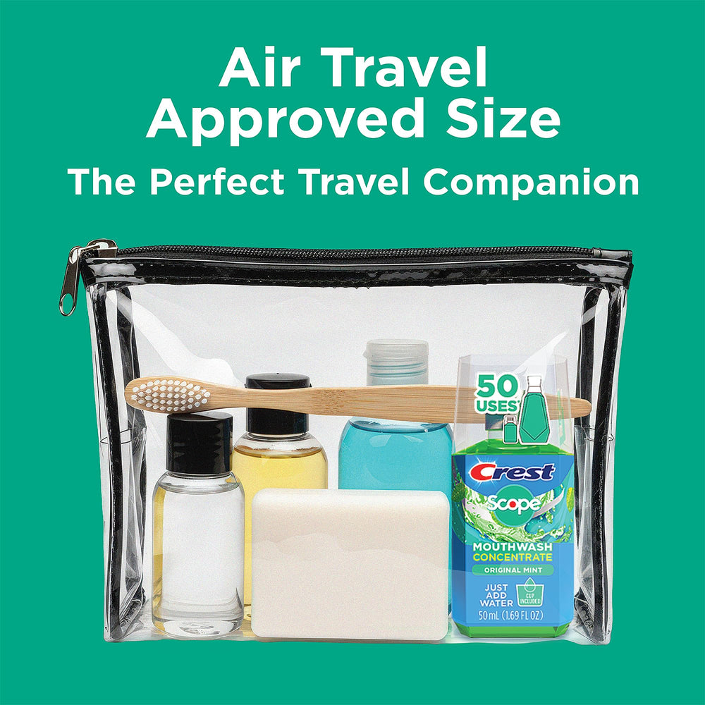 Close-up of Crest Scope Mouthwash concentrate bottle cap