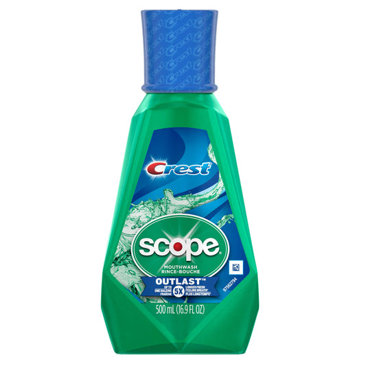 Total 101.4 oz Crest Scope Outlast Mouthwash 3-pack for extended use