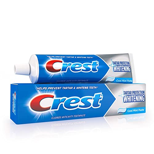 Pack of four Crest toothpaste tubes displayed together