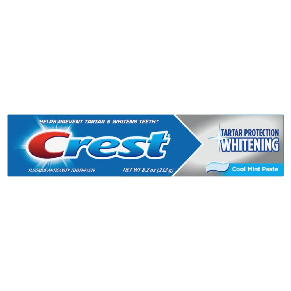 Tartar protection claim visible on Crest toothpaste packaging