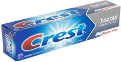 Back view of Crest Tartar Protection Whitening Cool Mint toothpaste 8.2 oz tube