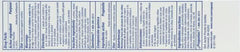 Nutrition facts label on Crest toothpaste packaging