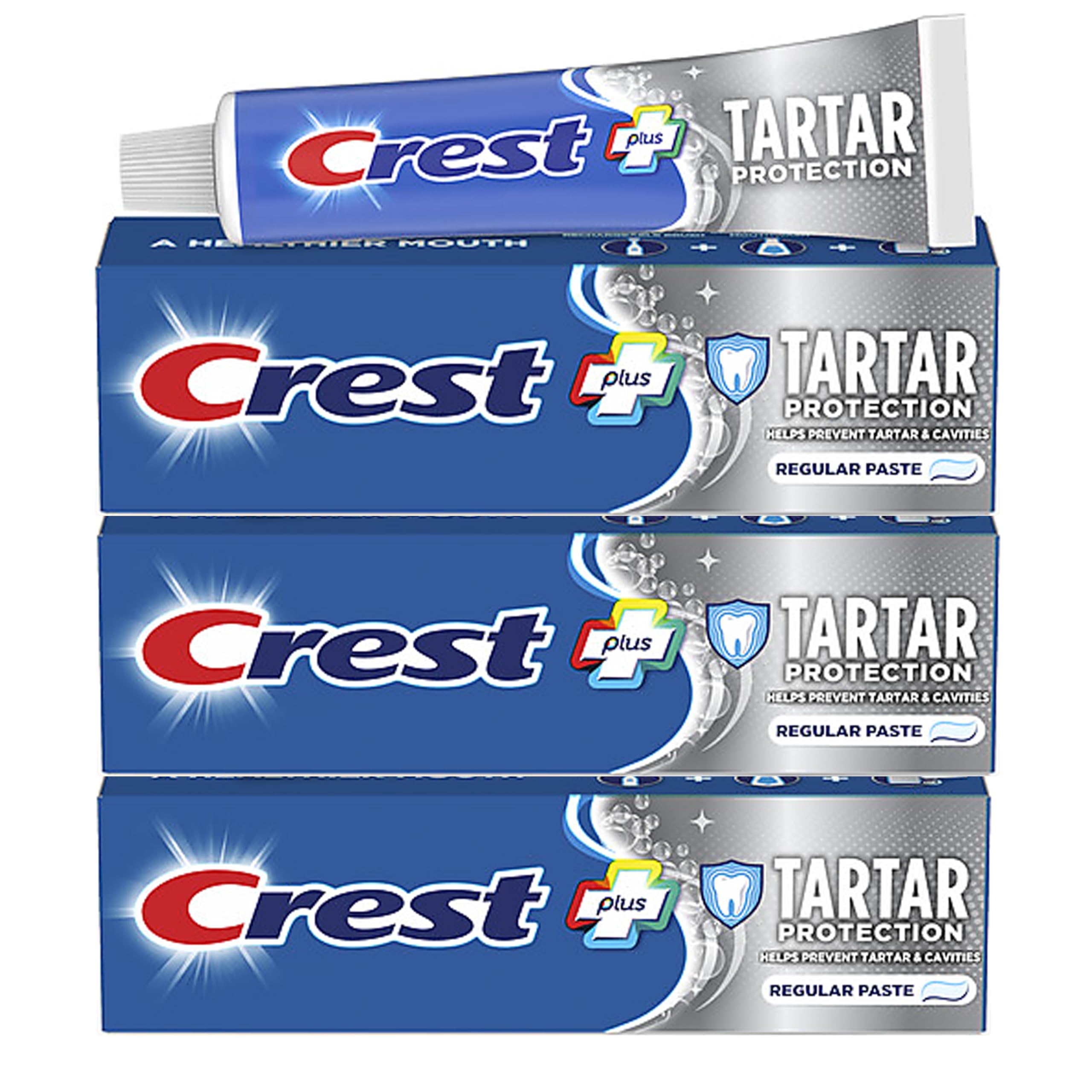 Pack of Crest Regular Paste 2.4oz 3-pack on display