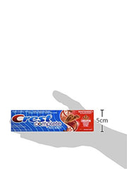 Ingredients label on Crest Cinnamon Rush toothpaste tube