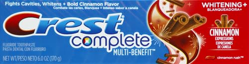 Crest Whitening Expressions Cinnamon Rush toothpaste 6 oz tube side view