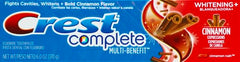 Crest Whitening Expressions Cinnamon Rush toothpaste 6 oz tube side view