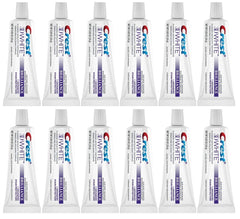 Crest 3D White Brilliance Toothpaste – Vibrant Peppermint, Travel Size 0.85 oz (24 g) – Pack of 12 (tube 1)