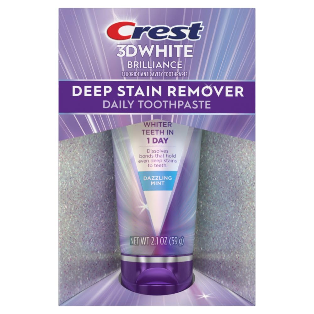 Crest 3DWhite Brilliance Deep Stain Remover toothpaste tube